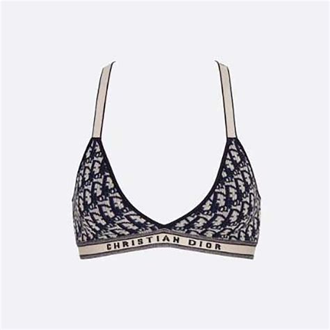 dior monogram bralette|Bralette Blue Dior Oblique Technical Cotton.